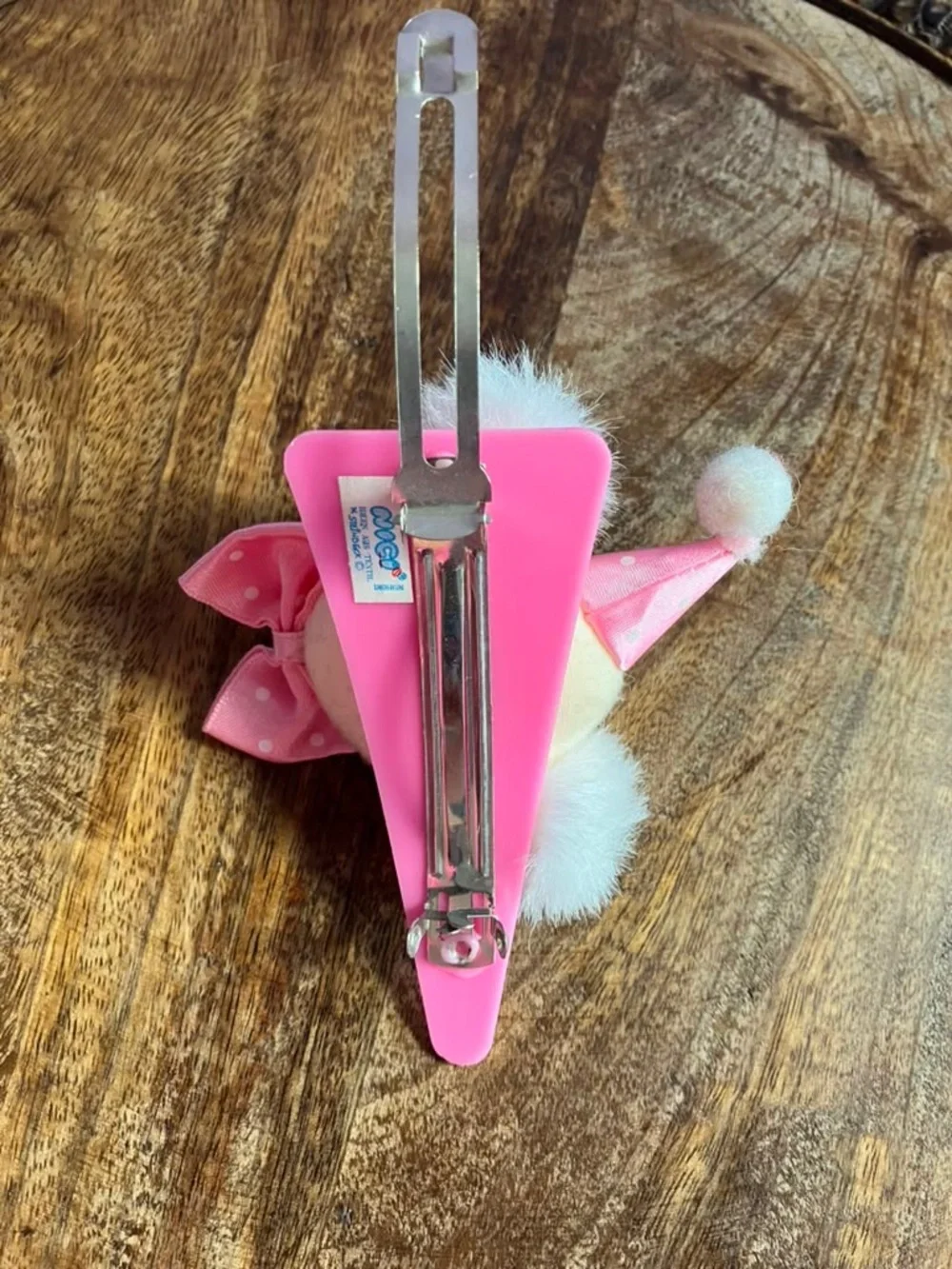 NEW Nici 90s Pink Clown Hair Clip for Kids with Pom-Pom Details